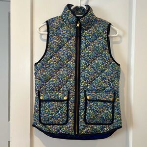 J. Crew X liberty of London puffer vest.